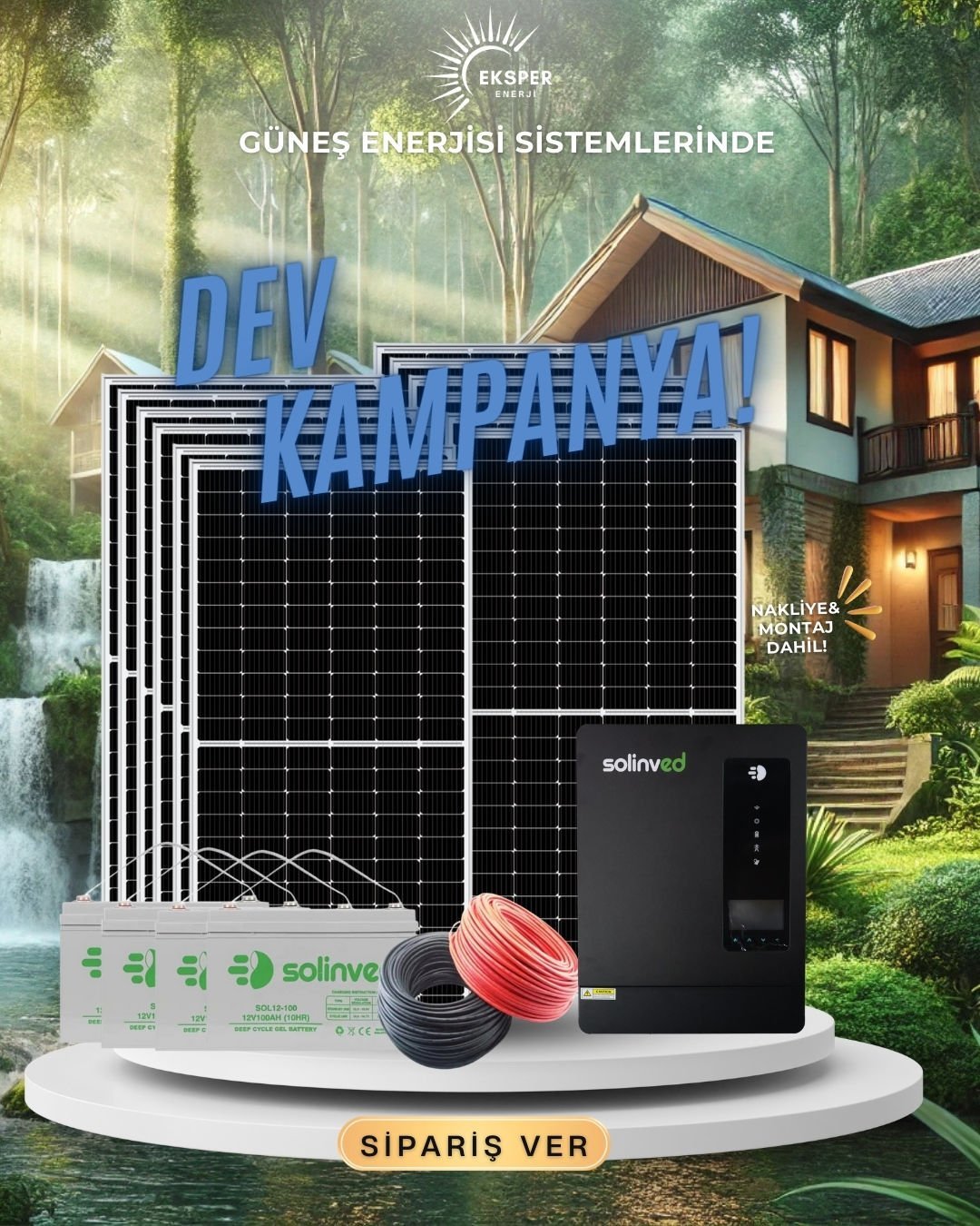 PAKET-8 OFF GRİD GÜNEŞ ENERJİ SİSTEMİ