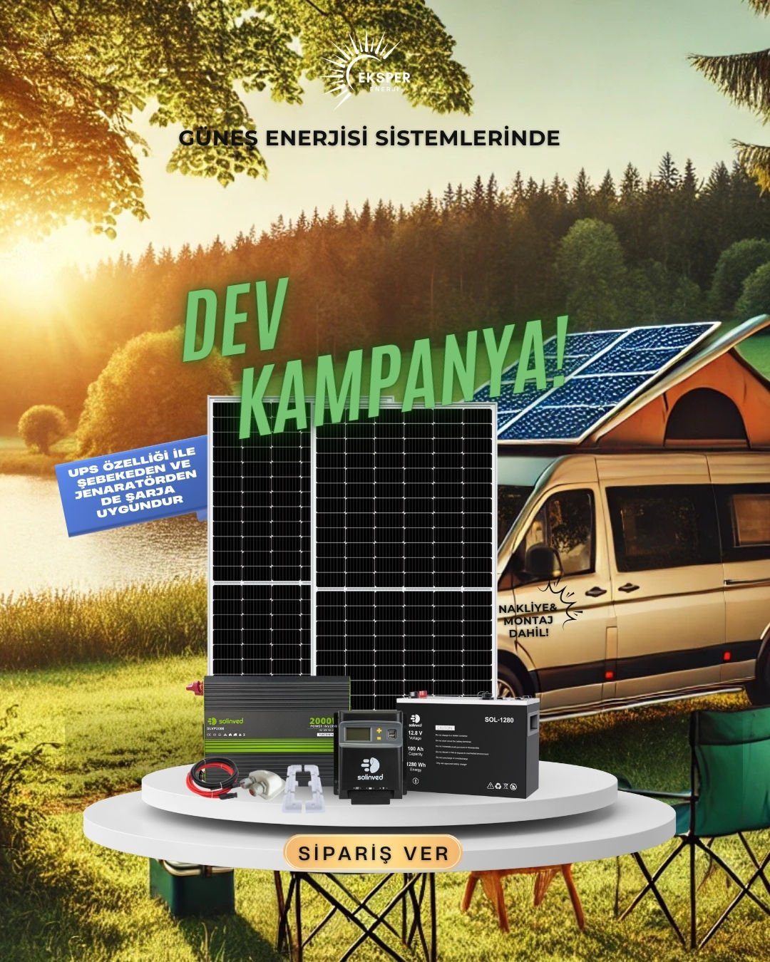PAKET-2 OFF GRİD KARAVAN GÜNEŞ ENERJİ SİSTEMİ