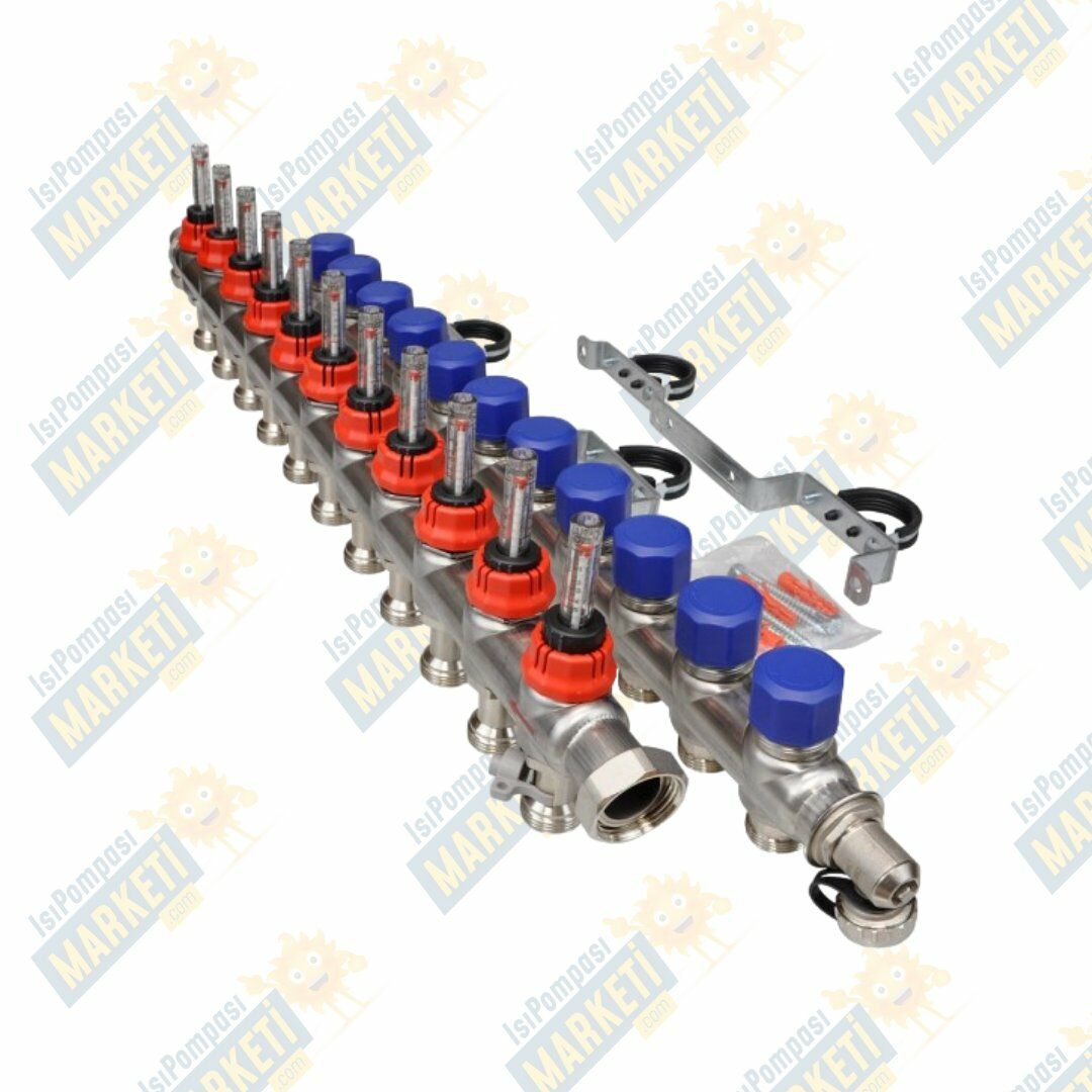 PROFİTHERM DEBİ GÖSTERGELİ ISITMA KOLLEKTÖRÜ DEBİ GÖSTERGELİ 7 DEVRE - G3/4