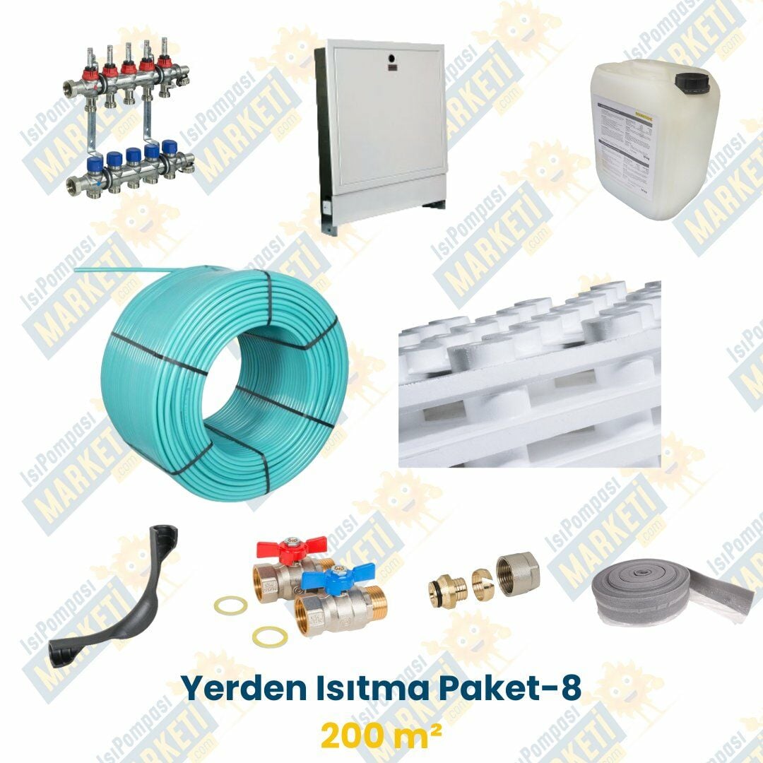 YERDEN ISITMA PAKETİ - 8 (200 M²)