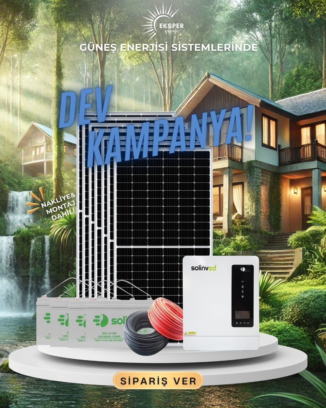 PAKET-5 OFF GRİD GÜNEŞ ENERJİ SİSTEMİ